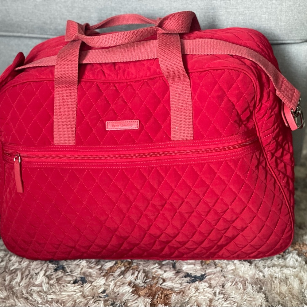 Vera Bradley Quilted Red Travel Bag
